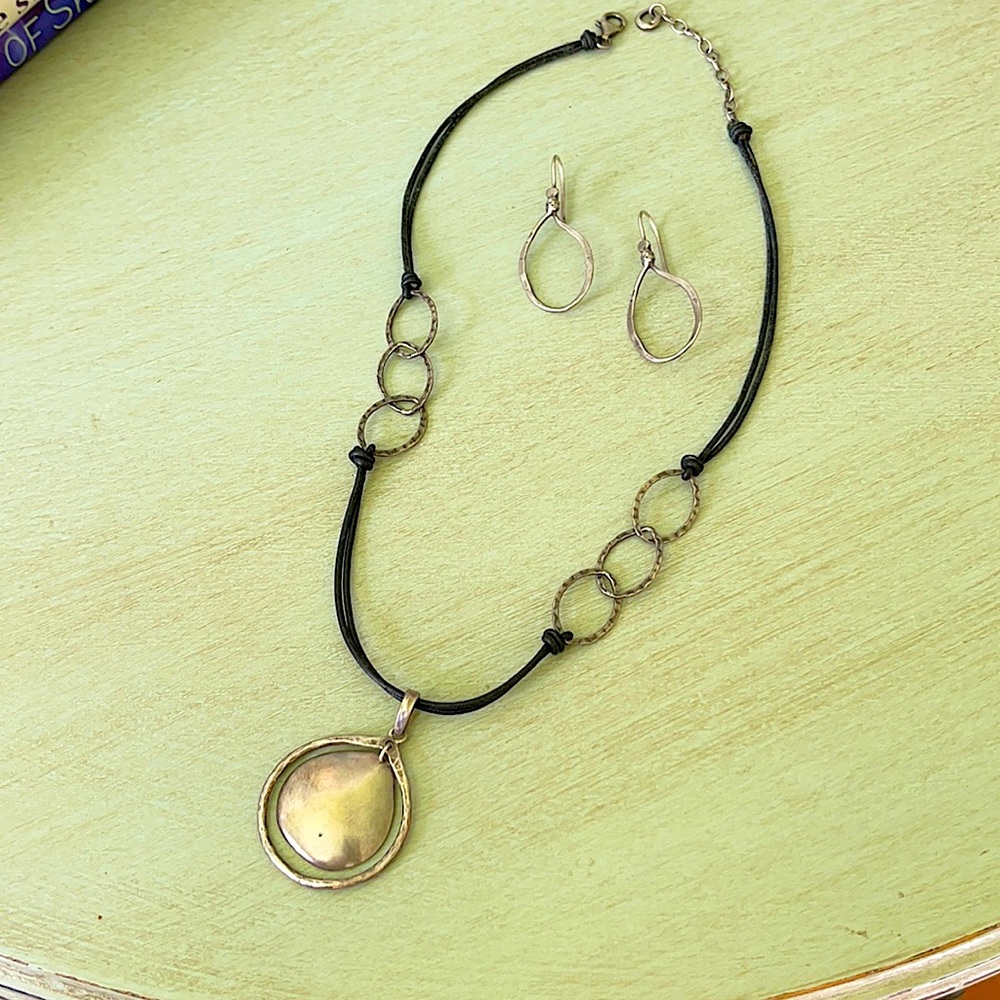 Silpada sterling silver necklace and earrings set from my personal stash!